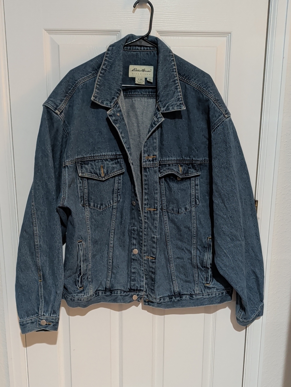 Eddie Bauer Blue Denim Jacket Lightweight Shirt Jacket